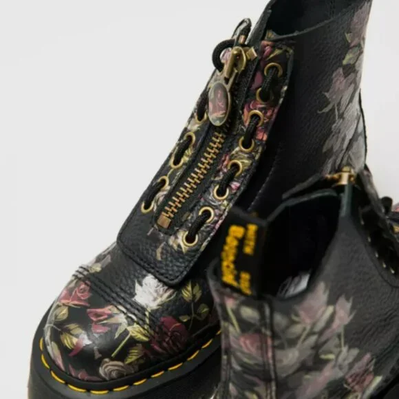 DR. MARTENS SINCLAIR DECAYED ROSES LEATHER PLATFORM BOOTS MSRP$280 Most Beloved - Picture 8 of 16